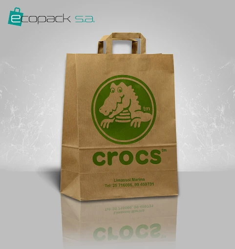 Crocs – Χάρτινη τσάντα πλακέ χεράκι